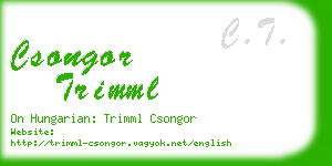 csongor trimml business card